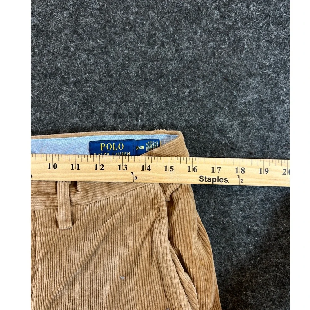 Polo Ralph Lauren Mens Bedford Corduroy Pants Tan Brown 32x30 Stretch Trousers